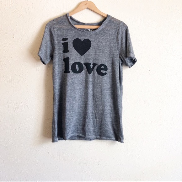 Chaser Tops - Chaser I Heart Love Tee